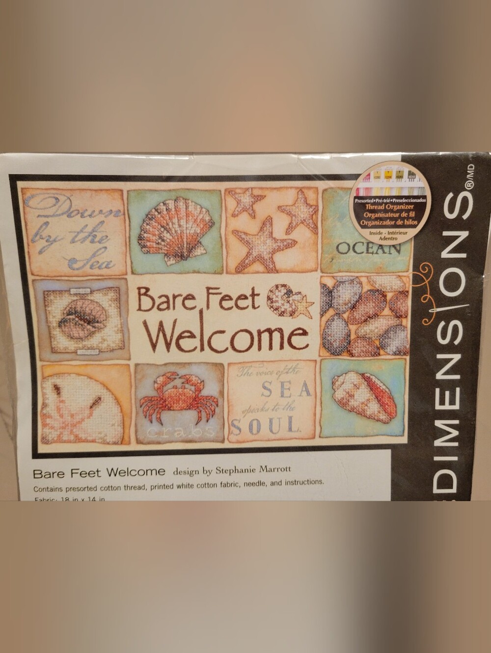 Dimensions "Bare Feet Welcome" Stamped Cross Stitch Kit (70- 03245)